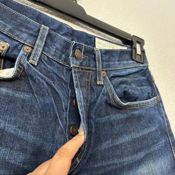 Imogene + Willie Willie Straight Leg Selvage Denim Jeans Button Fly Made in USA - Picture 4 of 13